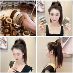 Hộp 6 dây cột tóc len co giãn phong cách Hàn Quốc 3