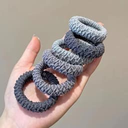 Hộp 6 dây cột tóc len co giãn phong cách Hàn Quốc 9