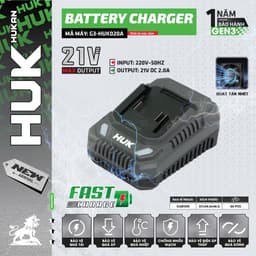 Đế sạc bàn nhanh Gen3 HUKAN G3-HUK020A, Công suất 2A, Quạt tản nhiệt bảo vệ quá dòng, Chân phổ thông 1