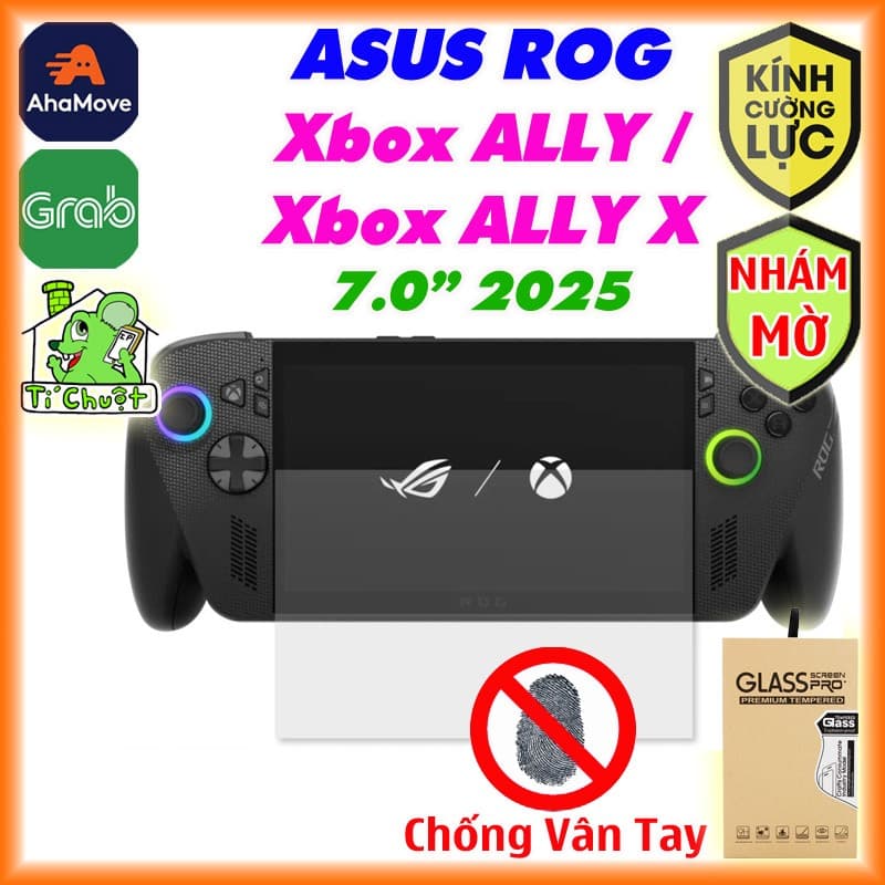 [Nhám Chống Vân Tay-Ảnh Thật] Kính CL Máy Game ASUS ROG Xbox ALLY/ Xbox ALLY X 7.0" 2025 Cường Lực 9H
