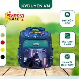 Balo học sinh nam Batman chống gù Feitong – siêu nhẹ, chống nước, thiết kế 3 ngăn rộng rãi cho bé tiểu học 1