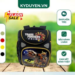 Balo học sinh Transformers chống gù Feitong – siêu nhẹ, chống nước, hình người máy Bumblebee cực ngầu cho bé trai 1
