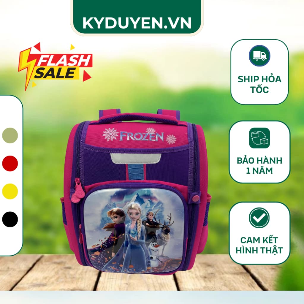 Balo học sinh nữ tiểu học Frozen Elsa Anna – Thiết kế dễ thương, chống gù lưng nhẹ nhàng cho bé đeo