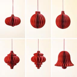 Sét 10 Lồng đèn treo trang trí tết noel bình hoa cây cảnh đỏ đô loại mới 3D hottrend tết 2026 mix đủ mẫu treo NHA TH 3