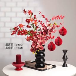 Sét 10 Lồng đèn treo trang trí tết noel bình hoa cây cảnh đỏ đô loại mới 3D hottrend tết 2026 mix đủ mẫu treo NHA TH 2