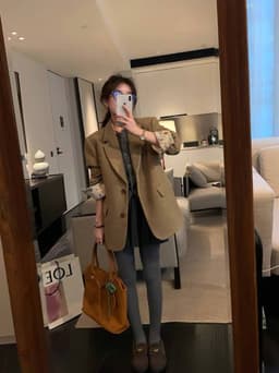 [Sẵn] Áo Khoác Dạ Dáng Vest Nữ Thiết Kế Cho Người Nhỏ Nhắn Phong Cách Cổ Điển Sang Trọng Đi Đà Lạt Thu Đông Chali AD53 5