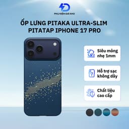 Ốp lưng Pitaka cho 17 Pro Ultra-Slim with PitaTap điều khiển camera chống sốc siêu mỏng - Chính hãng 1