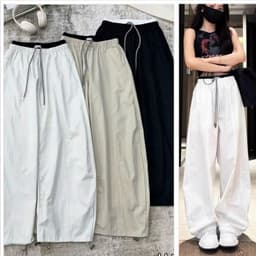 [ Quần mẹ và bé] Quần kaki gió mềm dáng boom,quần nữ có rút gấu chất kaki gió 1