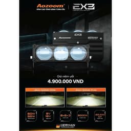 Bi LED Trợ Sáng Aozoom EX3 chính hãng, hiệu suất cao chiếu xa 95W hàng chuẩn loại 1, lỗi 1 đổi 1 trong vòng 3 năm 4