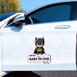 Miếng dán xe oto BATMAN BABY IN CAR dễ thương chống nước, trang trí ô tô và xe máy theo yêu cầu. 5