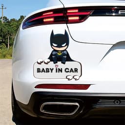 Miếng dán xe oto BATMAN BABY IN CAR dễ thương chống nước, trang trí ô tô và xe máy theo yêu cầu. 1