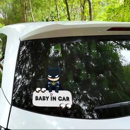 Miếng dán xe oto BATMAN BABY IN CAR dễ thương chống nước, trang trí ô tô và xe máy theo yêu cầu. 7