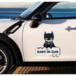 Miếng dán xe oto BATMAN BABY IN CAR dễ thương chống nước, trang trí ô tô và xe máy theo yêu cầu. 6