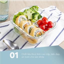 Hộp Thủy Tinh Vuông Inochi – Nikko Cao Cấp | Kín Hơi – Chịu Nhiệt Tốt – Bảo Quản Thực Phẩm An Toàn 8