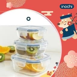 Hộp Thủy Tinh Vuông Inochi – Nikko Cao Cấp | Kín Hơi – Chịu Nhiệt Tốt – Bảo Quản Thực Phẩm An Toàn 4