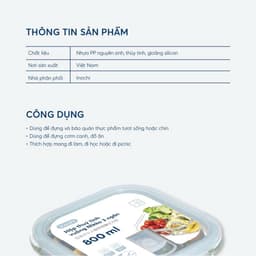Hộp Thủy Tinh Vuông Inochi – Nikko Cao Cấp | Kín Hơi – Chịu Nhiệt Tốt – Bảo Quản Thực Phẩm An Toàn 9