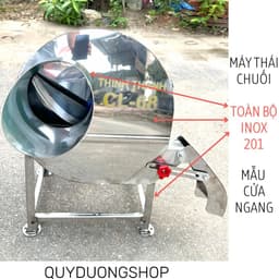 Máy Thái Chuối TOÀN BỘ INOX 201 Động Cơ 1,5kW - Mẫu Máy Cửa Ngang INOX Thái Chuối Mịn : Băm Rau Bèo , Cỏ Voi 1