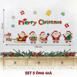 [Tặng Băng Dính] Set Gỗ Dán Tường Trang Trí Giáng Sinh 2025 ||| 2