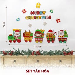 [Tặng Băng Dính] Set Gỗ Dán Tường Trang Trí Giáng Sinh 2025 ||| 3