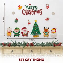[Tặng Băng Dính] Set Gỗ Dán Tường Trang Trí Giáng Sinh 2025 ||| 4