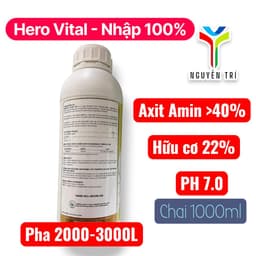 Phân bón hữu cơ Hero Vital Serie Oro (Axít Amin >40%) - Nhập khẩu 100% - Phục hồi cây, chai 1000ml 2