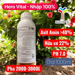Phân bón hữu cơ Hero Vital Serie Oro (Axít Amin >40%) - Nhập khẩu 100% - Phục hồi cây, chai 1000ml 6