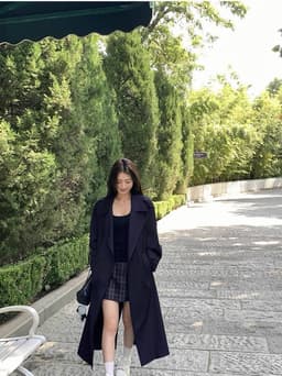 [Sẵn] Áo Khoác Măng Tô Dáng Dài Nữ Phong Cách Hàn Quốc, Form Suông, Giữ Ấm Thu Đông Đi Đà Lạt Chali AZ809 10