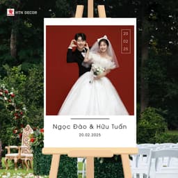 ( HỎA TỐC)  Bảng welcome đám cưới (THIẾT KÊ THEO YÊU CẦU) HTN DECOR  bảng tên cổng cưới, bảng chào Wedding, đám hỏi 9
