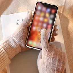 Găng tay len nam nữ giữ ấm mùa đông, thiết kế đơn giản, màu nhẹ nhàng thích hợp cho mùa đông 6