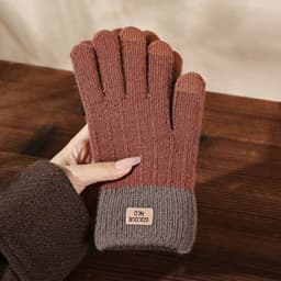 Găng tay len nam nữ giữ ấm mùa đông, thiết kế đơn giản, màu nhẹ nhàng thích hợp cho mùa đông 3