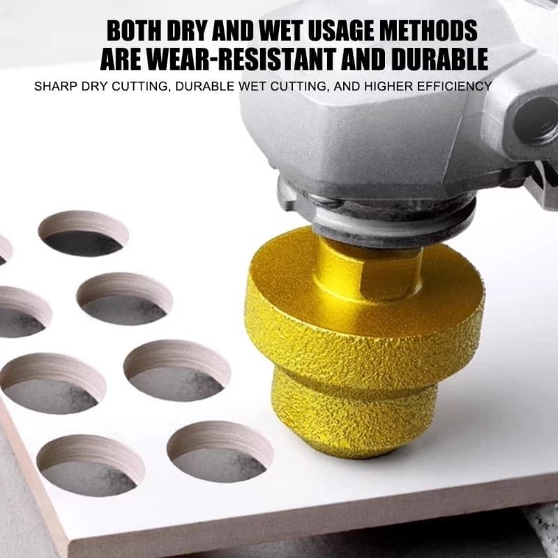 Mũi Khoan Hồ Lô 3 Bước Gắn Máy Cắt Cầm Tay Đầu Mài Khoét Lỗ - Khoan Đá, Khoan Gạch Men Đa Năng 20-35-50mm