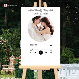 ( HỎA TỐC) Bảng welcome đám cưới kí tên đám cưới THIẾT KẾ THEO YÊU CẦU Bảng cổng đám cưới HTN DECOR 4