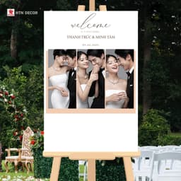 ( HỎA TỐC) Bảng welcome đám cưới kí tên đám cưới THIẾT KẾ THEO YÊU CẦU Bảng cổng đám cưới HTN DECOR 7