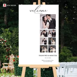 ( HỎA TỐC) Bảng welcome đám cưới kí tên đám cưới THIẾT KẾ THEO YÊU CẦU Bảng cổng đám cưới HTN DECOR 8