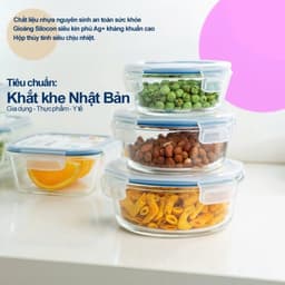 Hộp Thủy Tinh Tròn Inochi – Nikko Cao Cấp | Kín Hơi – Chịu Nhiệt Tốt – Bảo Quản Thực Phẩm An Toàn 1