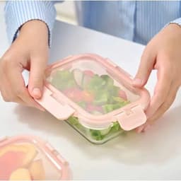 Hộp Thủy Tinh Chữ Nhật Nikko Pure Inochi |Nắp Kín Hơi – Chịu Nhiệt Tốt –Mang Cơm Văn Phòng Tiện Lợi 4
