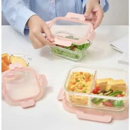 Hộp Thủy Tinh Vuông Nikko Pure Inochi |Nắp Kín Hơi – Chịu Nhiệt Tốt – Mang Cơm Văn Phòng Tiện Lợi 5