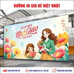 Phông Ngày Nhà giáo Việt Nam 20/11 in theo yêu cầu_ Kích thước, tên, nội dung tùy ý_ In lấy ngay 7
