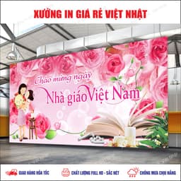 Phông Ngày Nhà giáo Việt Nam 20/11 in theo yêu cầu_ Kích thước, tên, nội dung tùy ý_ In lấy ngay 6