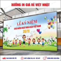 Phông Ngày Nhà giáo Việt Nam 20/11 in theo yêu cầu_ Kích thước, tên, nội dung tùy ý_ In lấy ngay 9