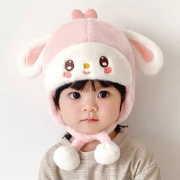 Mũ Lông Chó Mèo Ấm Áp Cho Bé 6 Tháng Đến 3 Tuổi - Bịt Tai Đáng Yêu" 7