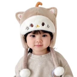 Mũ Lông Chó Mèo Ấm Áp Cho Bé 6 Tháng Đến 3 Tuổi - Bịt Tai Đáng Yêu" 8