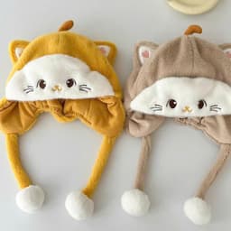 Mũ Lông Chó Mèo Ấm Áp Cho Bé 6 Tháng Đến 3 Tuổi - Bịt Tai Đáng Yêu" 3