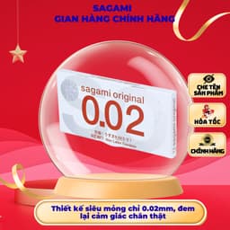 Bao Cao Su Sagami Original 002, siêu mỏng cao cấp chỉ 0.02mm, dẻo dai, Tạo cảm giác chân thật 1