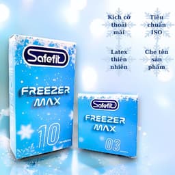 Bao Cao Su Safefit Freezer Max, Siêu mỏng, Mát Lạnh Hương Bạc Hà, Kéo Dài Thời Gian, Hộp 3 - 12c 4
