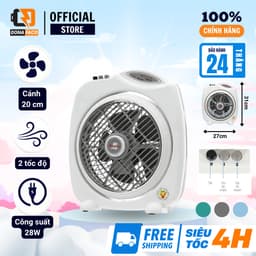 Quạt bàn đảo Senko BD230 28W cao 2 tấc, quạt hộp nhỏ gọn mini đảo gió bảo hành 24 tháng 1