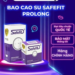 Bao cao su Safefit Prolong, Thiết kế siêu mỏng, co giãn tốt, kéo dài thời gian quan hệ, Hộp 3 - 12c 7