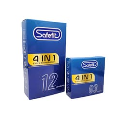 Bao cao su Safefit 4in1, Thiết kế siêu mỏng, có gân gai li ti, kéo dài thời gian quan hệ 4