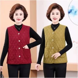( Tuyển sỉ)Áo gile chần bông người già hàng Quảng Châu cao cấp tặng bà và mẹ mùa đông 2