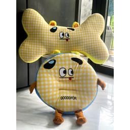 Đệm ngồi bệt hình bánh quy dễ thương, đệm tựa lưng và lót ghế văn phòng họa tiết 5D, kích thước 40cm nhà MIU GẤU XINH 6